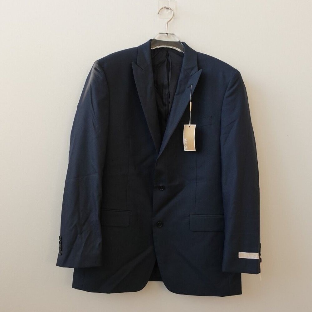 Michael Kors Suit Men Size 42 L Navy Tuxedo Large Single Breasted Blazer Groom
